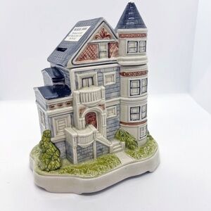 Otagiri Ceramic Victorian House Musical Coin Bank